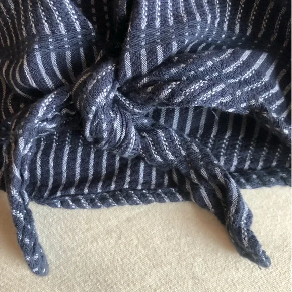 Roxy Navy and White Striped Top Large - Picture 7 of 10